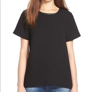 Madewell Leather Trim Top